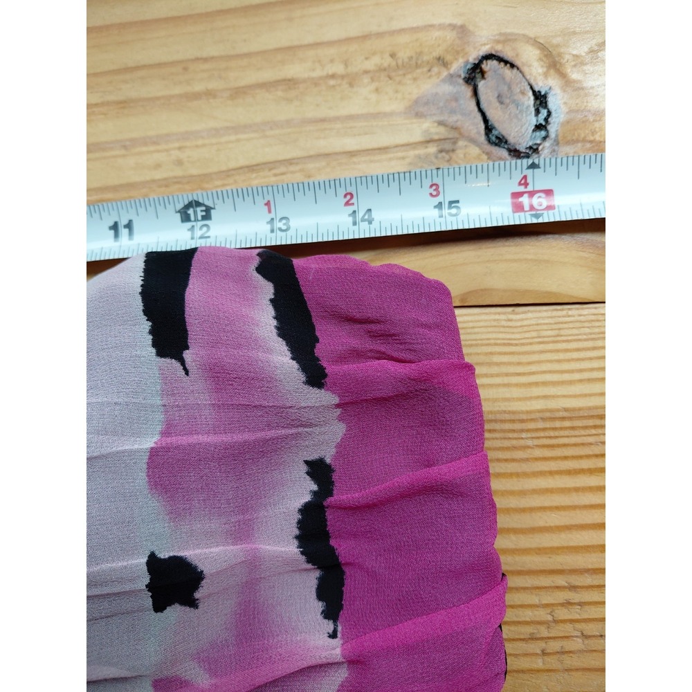 90s Y2k Express Feminine‎ Babydoll Silk Mini dress Sz 8 Flowy Sheer  Fairycore - Picture 10 of 13